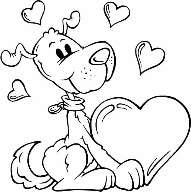 imagenes de amor para dibujar para mi novia perro y un corazon